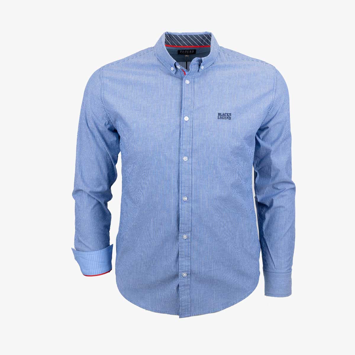 Chemise ml bleue à rayures