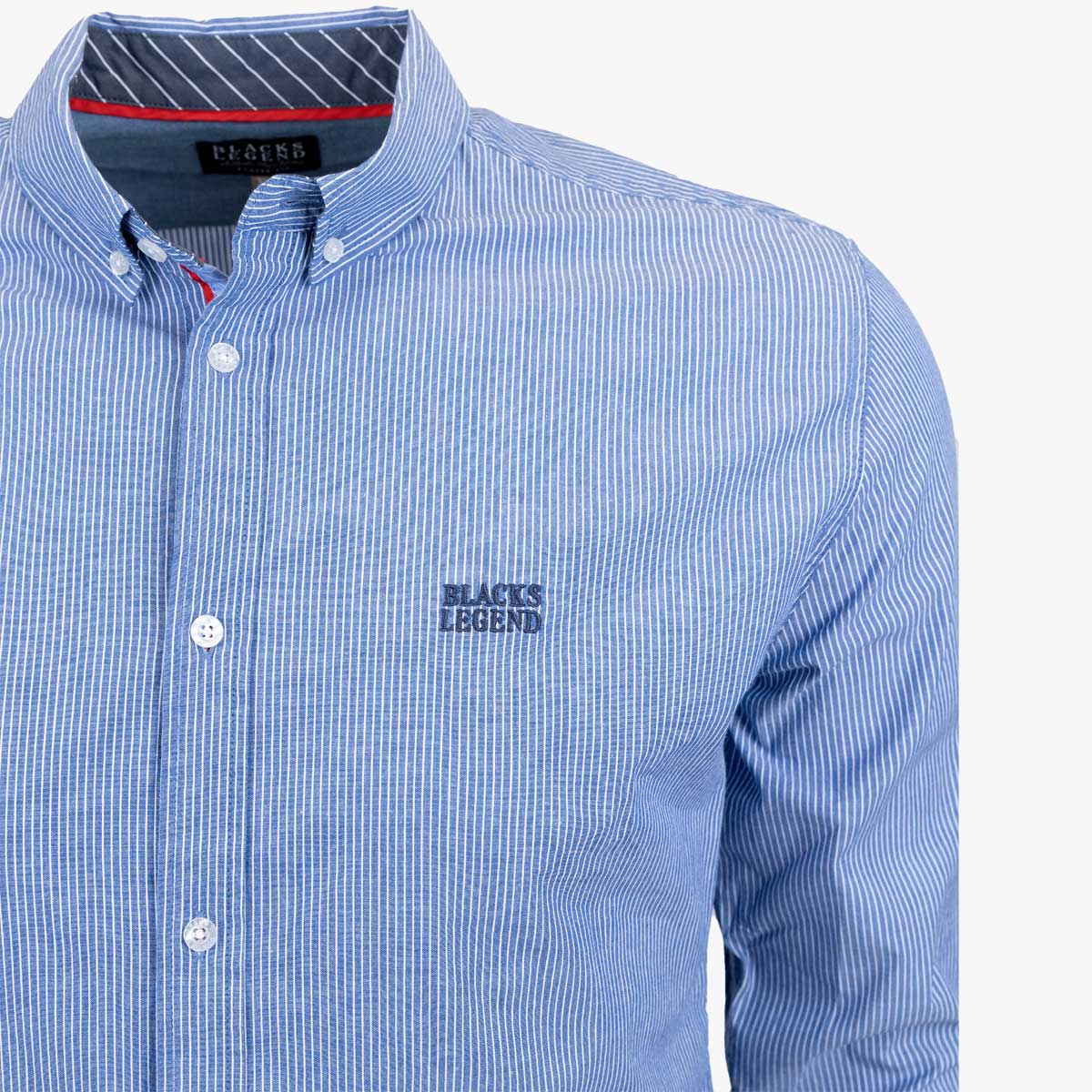 Chemise ml bleue à rayures - Image 3