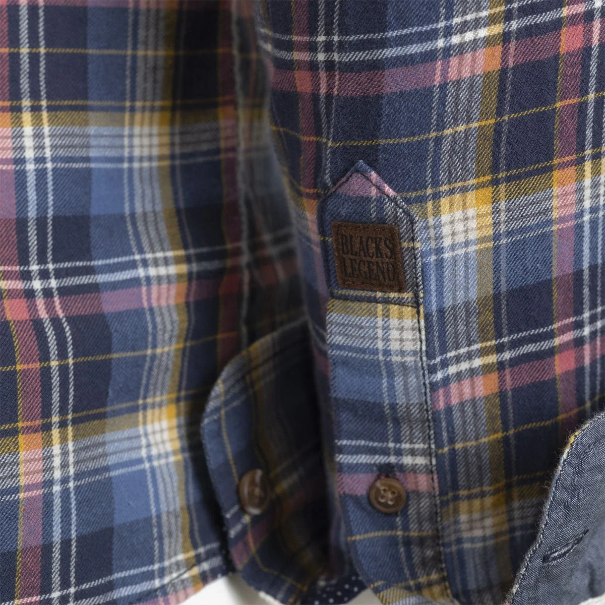 Chemise ml bleu marine à carreaux - Image 3