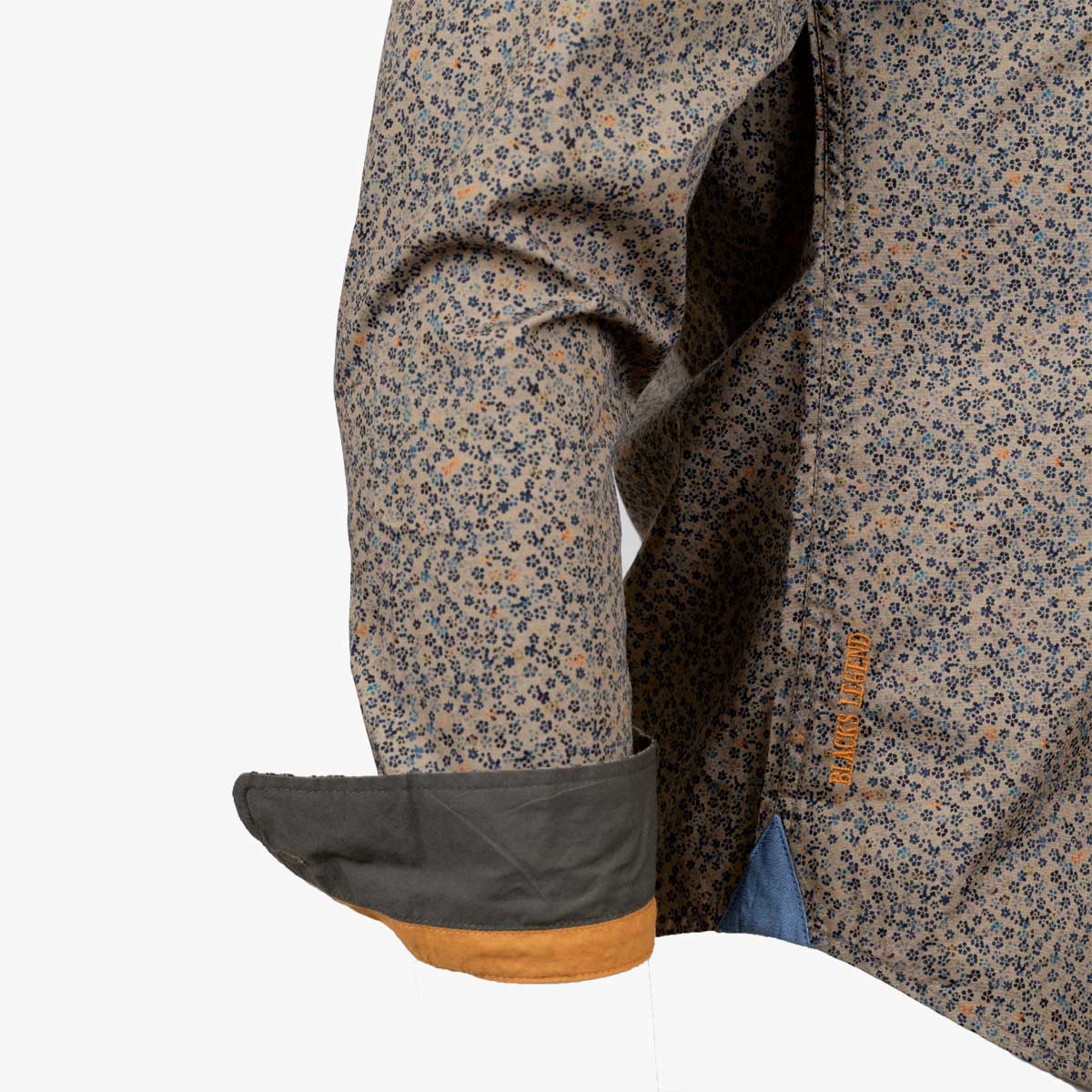 Chemise ml kaki imprimé fleuri - Image 3