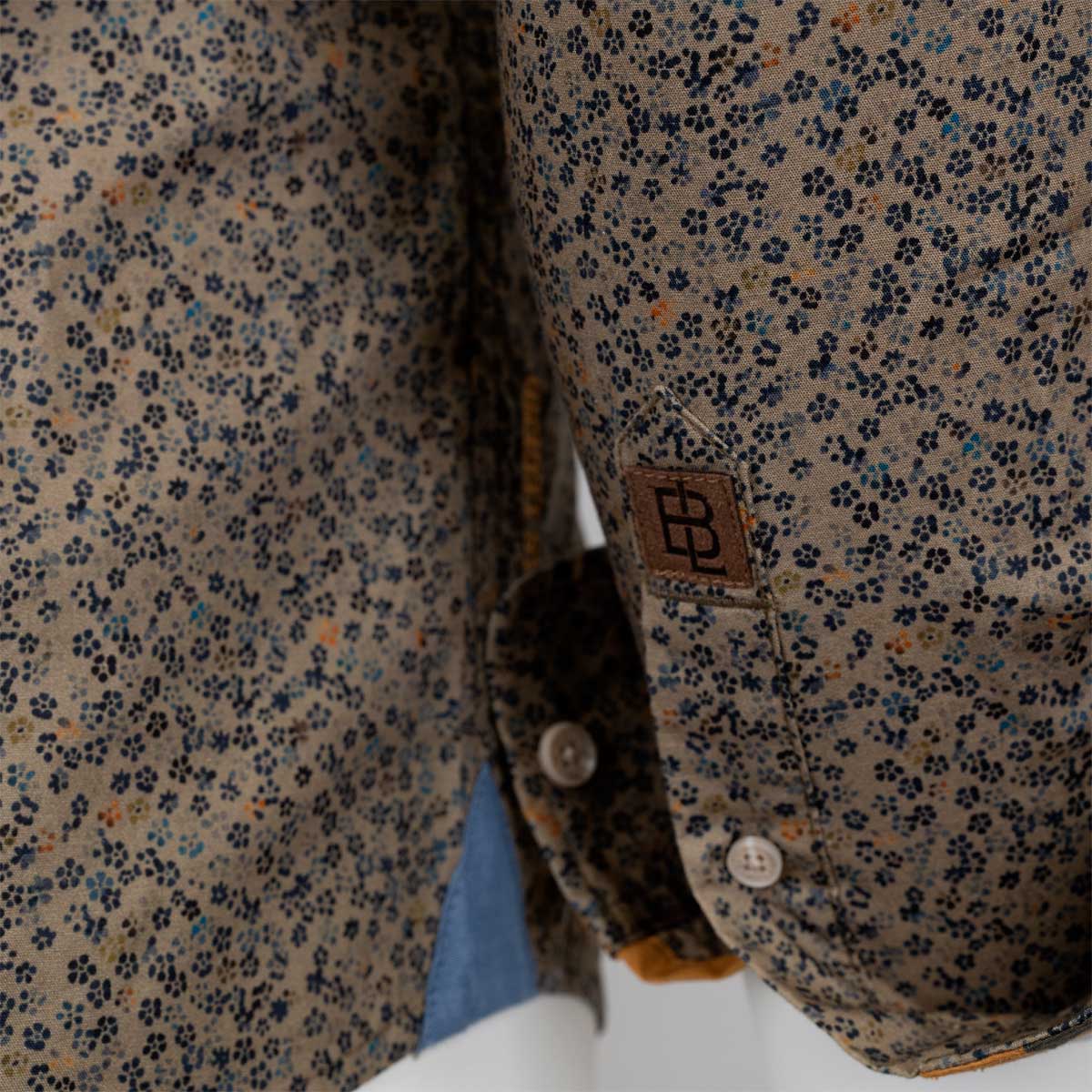 Chemise ml kaki imprimé fleuri - Image 4