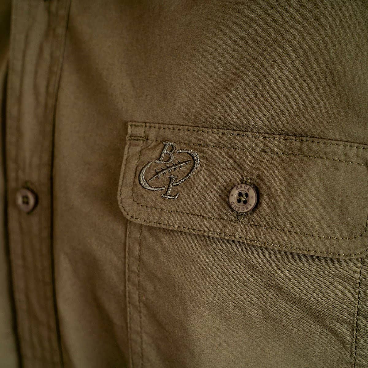 Chemise ml kaki en popline 2 poches poitrine - Image 4
