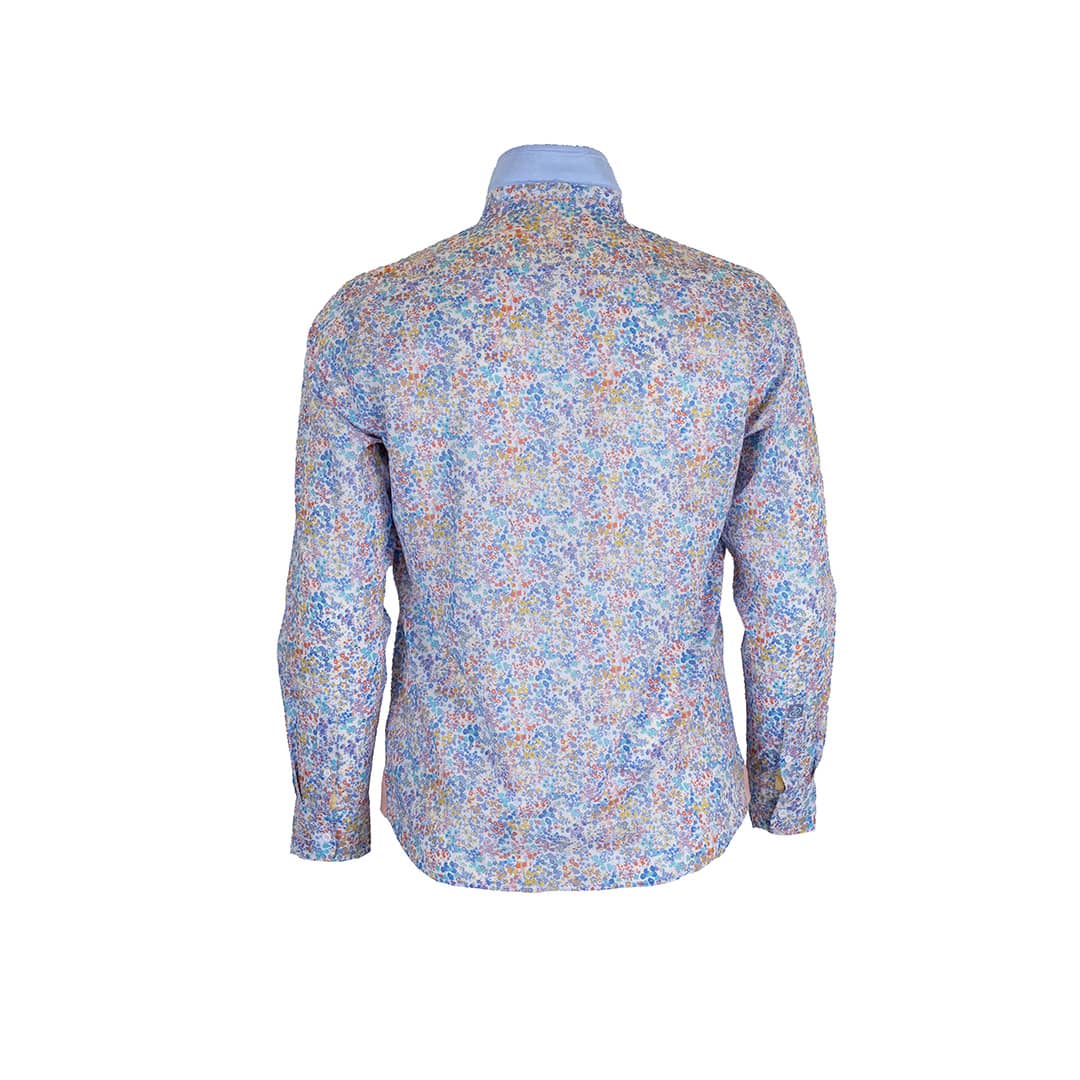 Chemise ml légère fleurie bleu ciel - Image 2