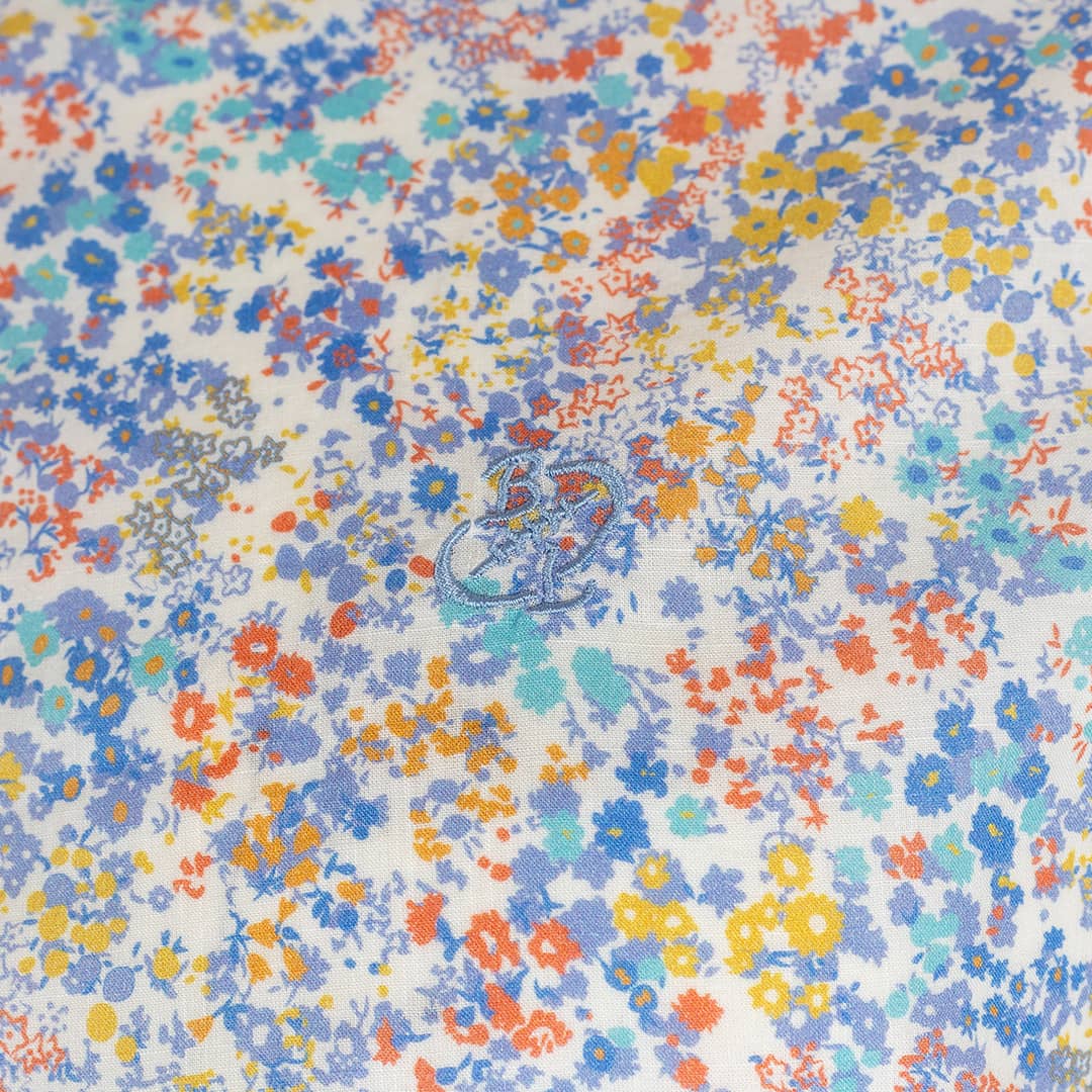 Chemise ml légère fleurie bleu ciel - Image 8