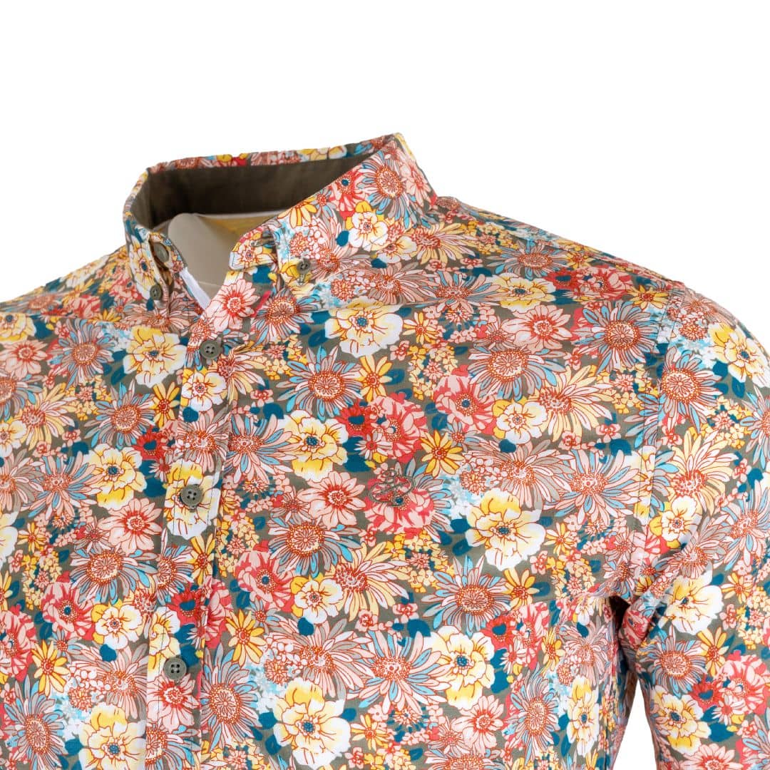 Chemise ml légère fleurie rose - Image 3