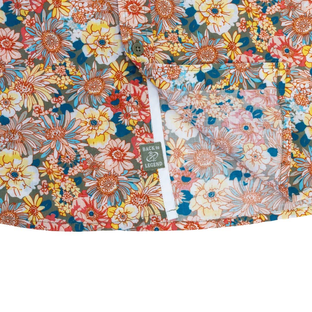 Chemise ml légère fleurie rose - Image 5