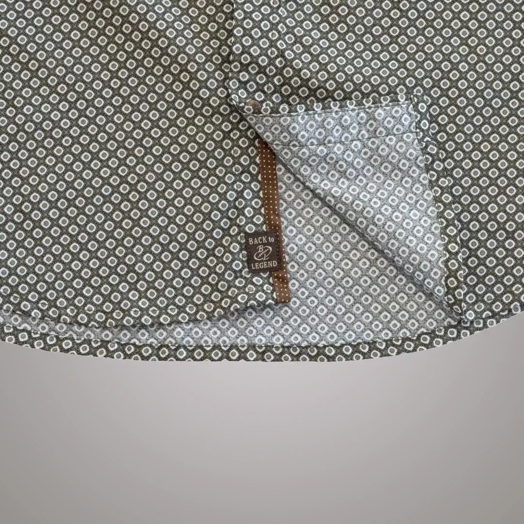 Chemise ml marron en popline fantaisie - Image 5