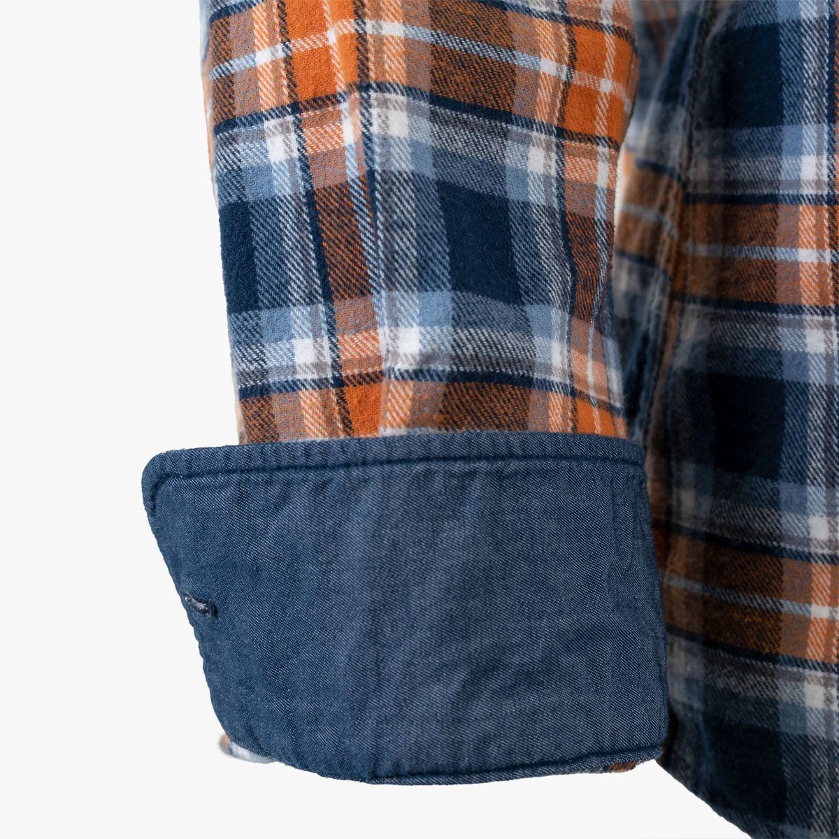 Chemise ml orange à carreaux - Image 5