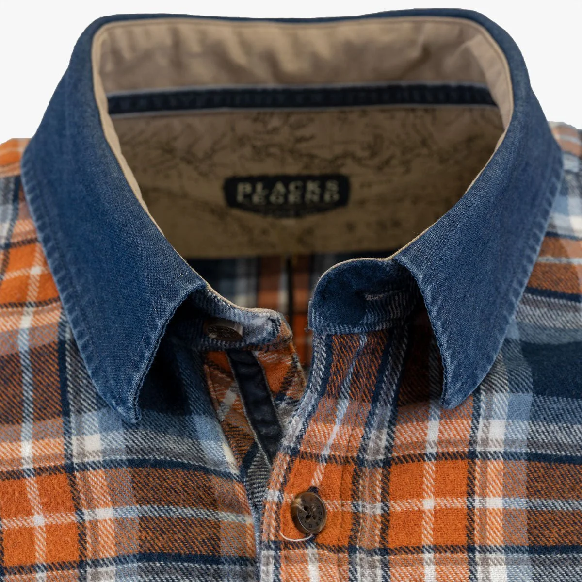 Chemise ml orange à carreaux - Image 6