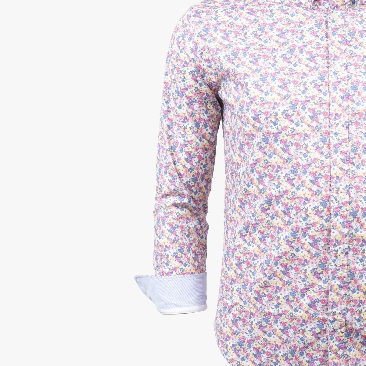 Chemise ml rose à petites fleurs - Image 3