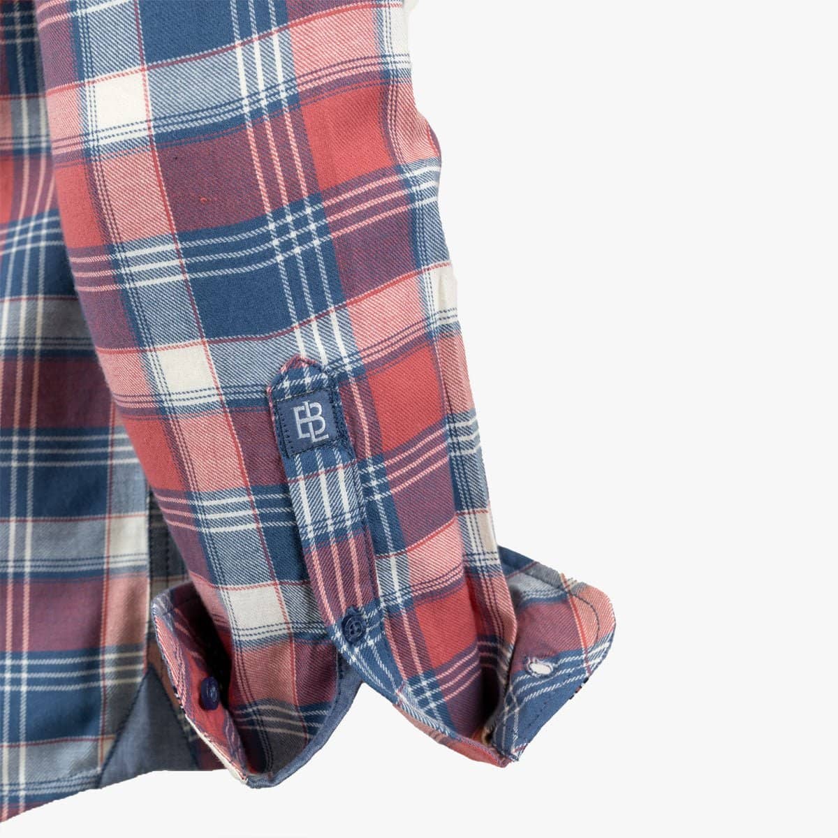 Chemise ml rouge pâle à carreaux - Image 5