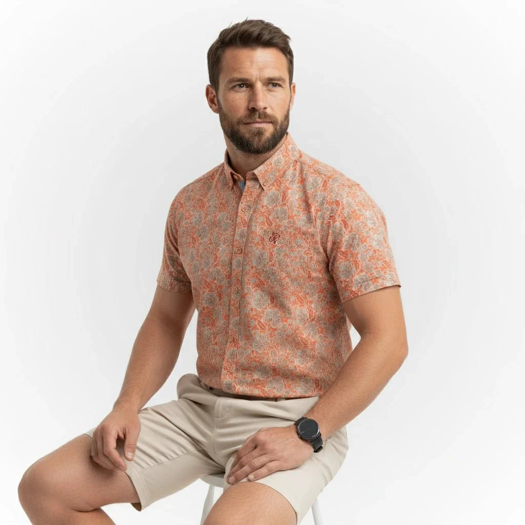 Chemise rose à motif floral - Image 8