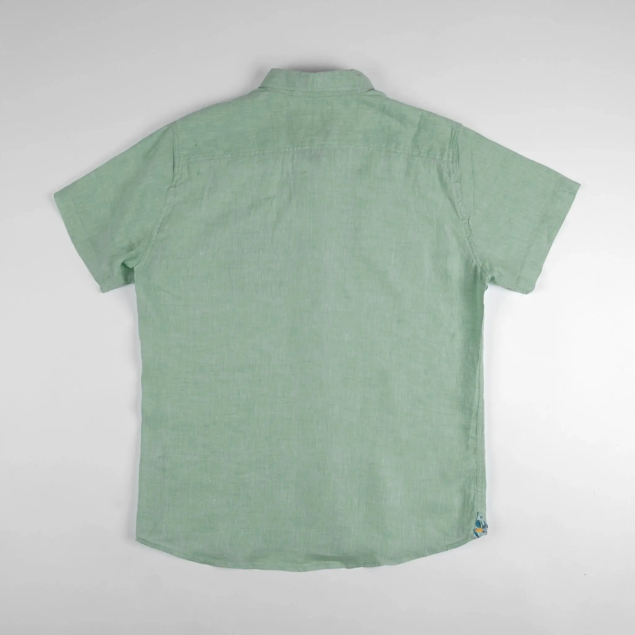 Chemise vert amande 100% lin - Image 4