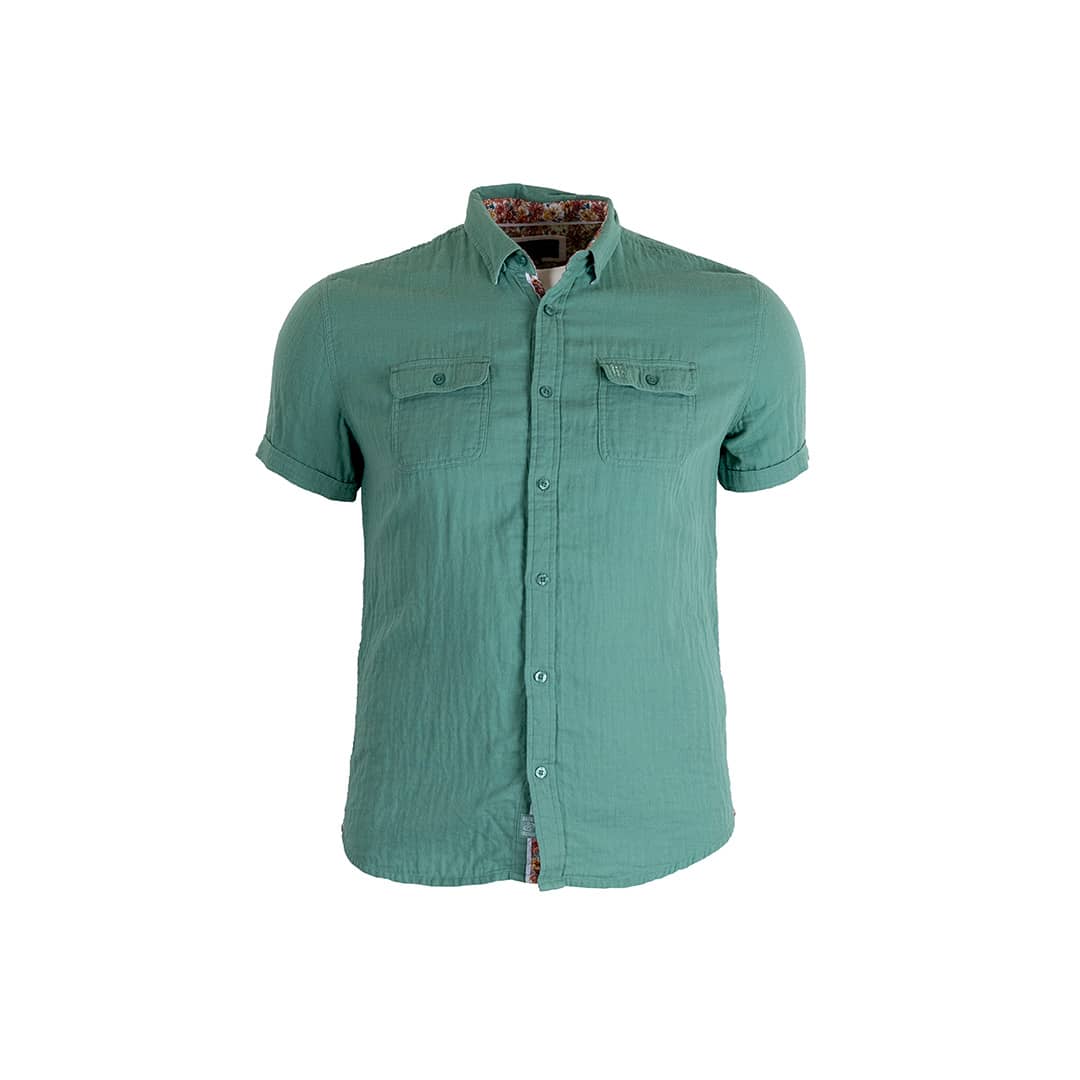 Chemise vert cactus 2 poches poitrine