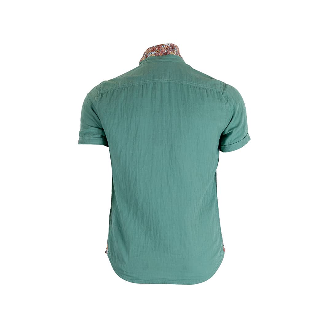 Chemise vert cactus 2 poches poitrine - Image 2
