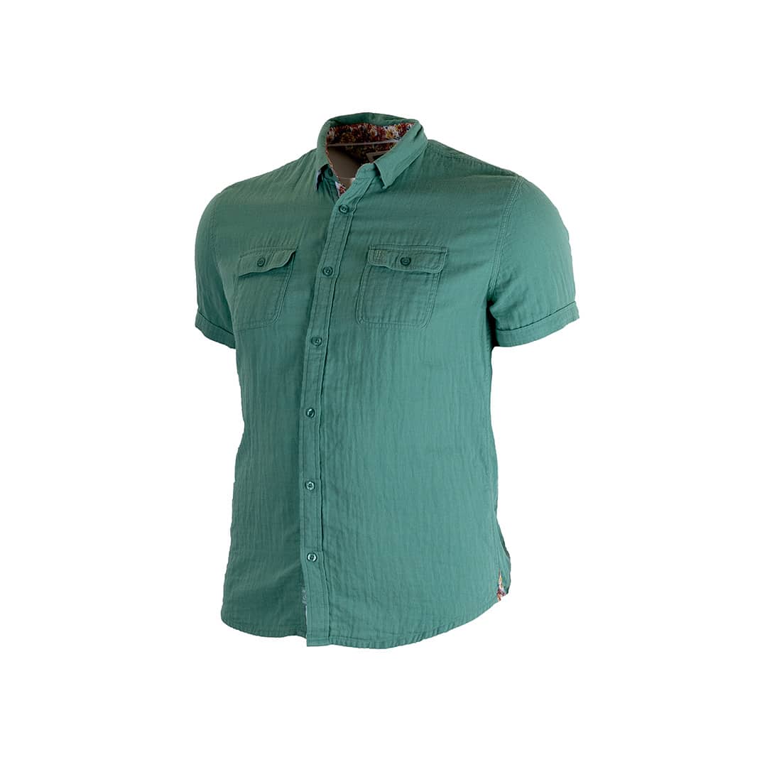 Chemise vert cactus 2 poches poitrine - Image 3