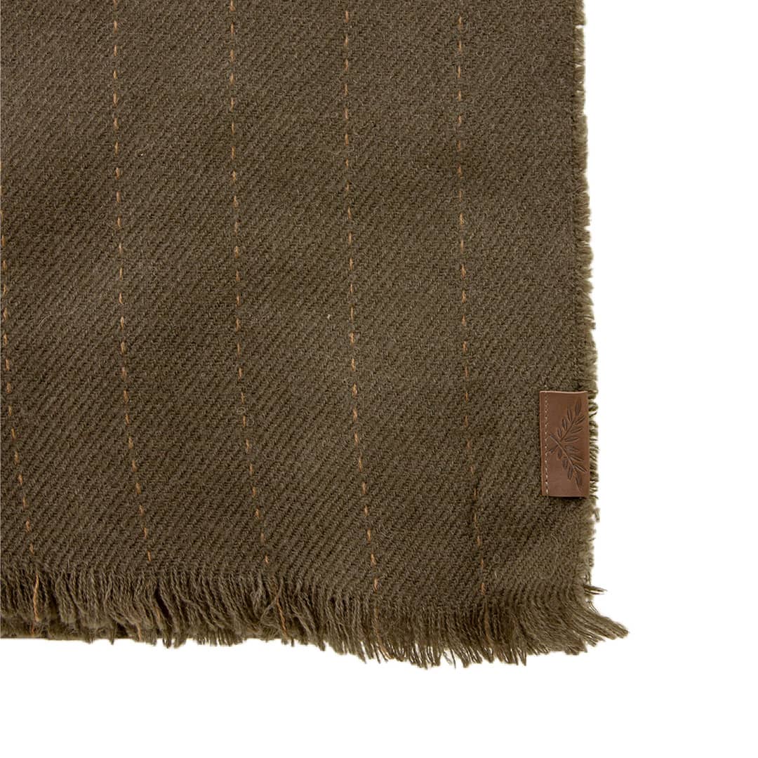 Écharpe rayée kaki - Image 4