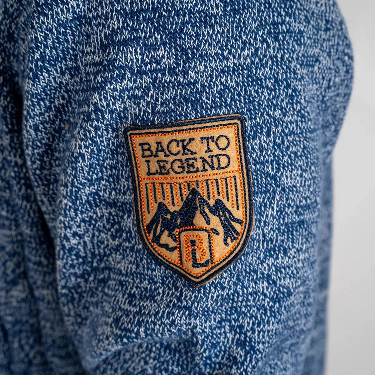Gilet full zip torsadé bleu - Image 3