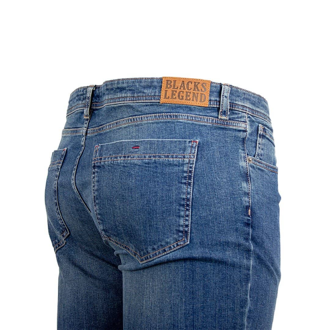 Jeans droit bleu délavé - Image 8