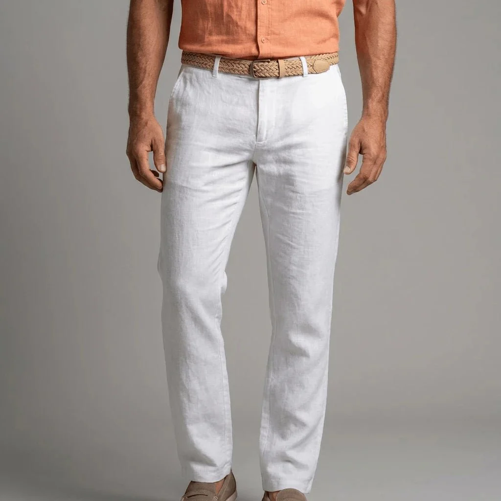 Pantalon blanc en lin