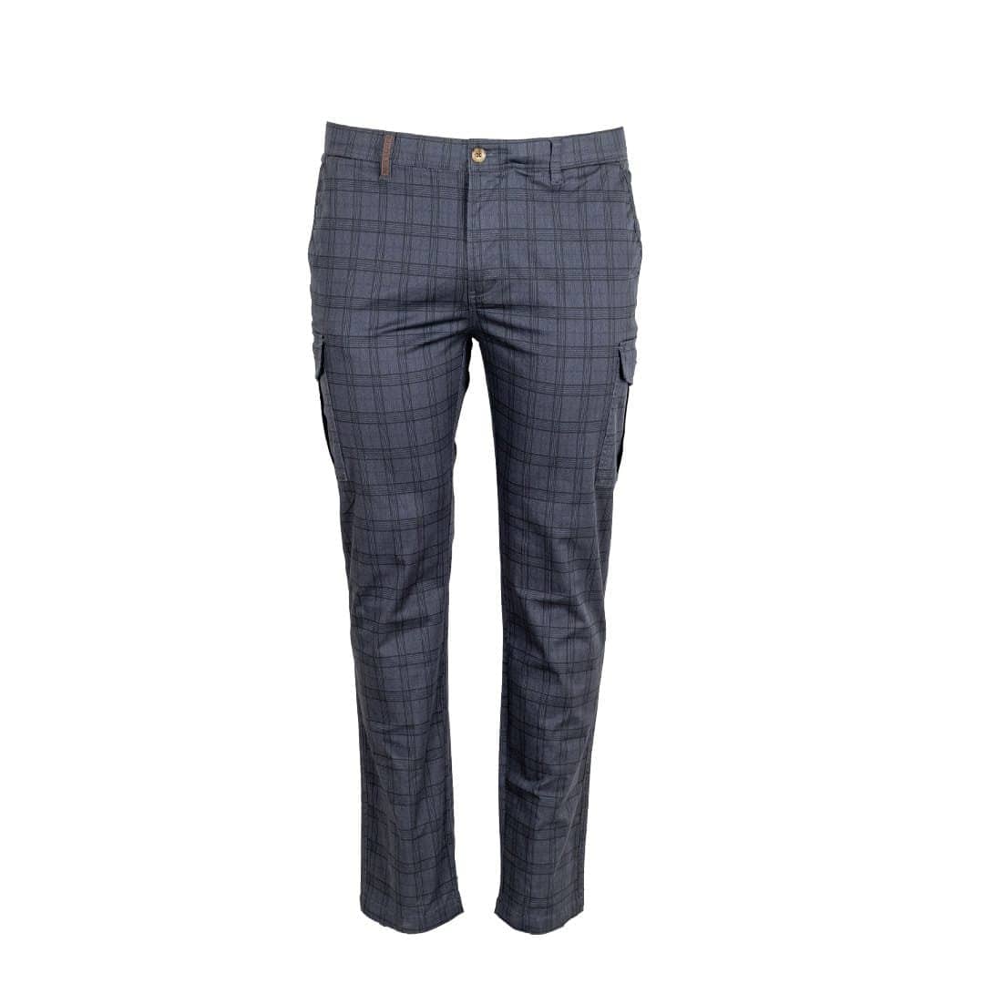 Pantalon cargo gris à carreaux - Image 3
