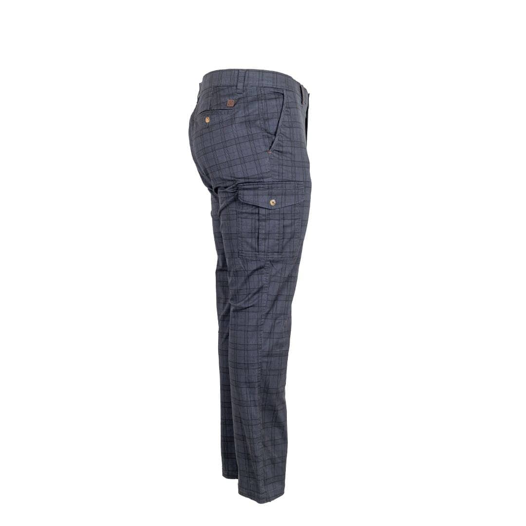 Pantalon cargo gris à carreaux - Image 6