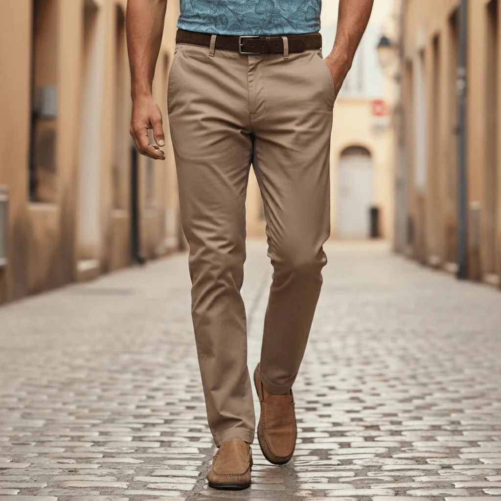 Pantalon chino beige