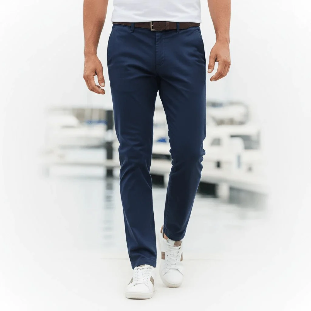 Pantalon chino bleu marine
