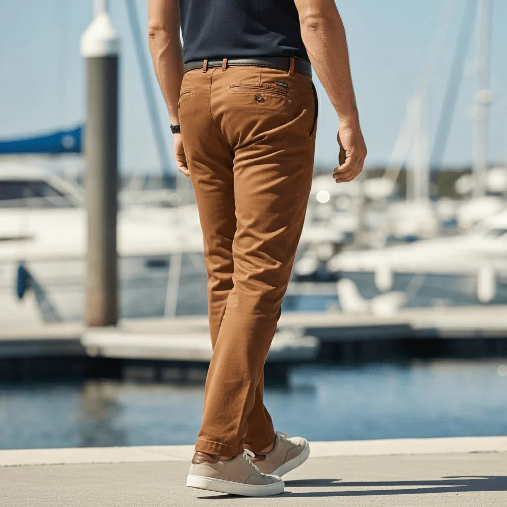 Pantalon chino marron - Image 2