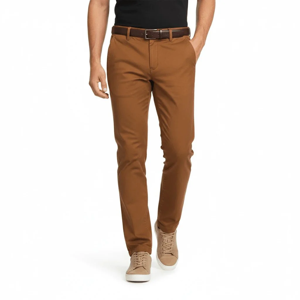 Pantalon chino marron - Image 3