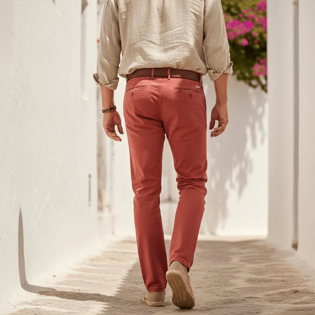 Pantalon chino rouge pâle - Image 2