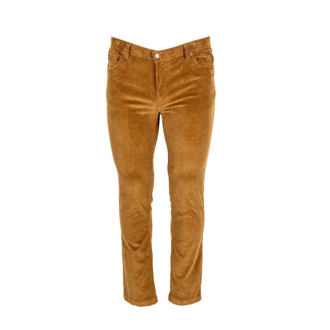 Pantalon 5 poches marron en velours - Image 3