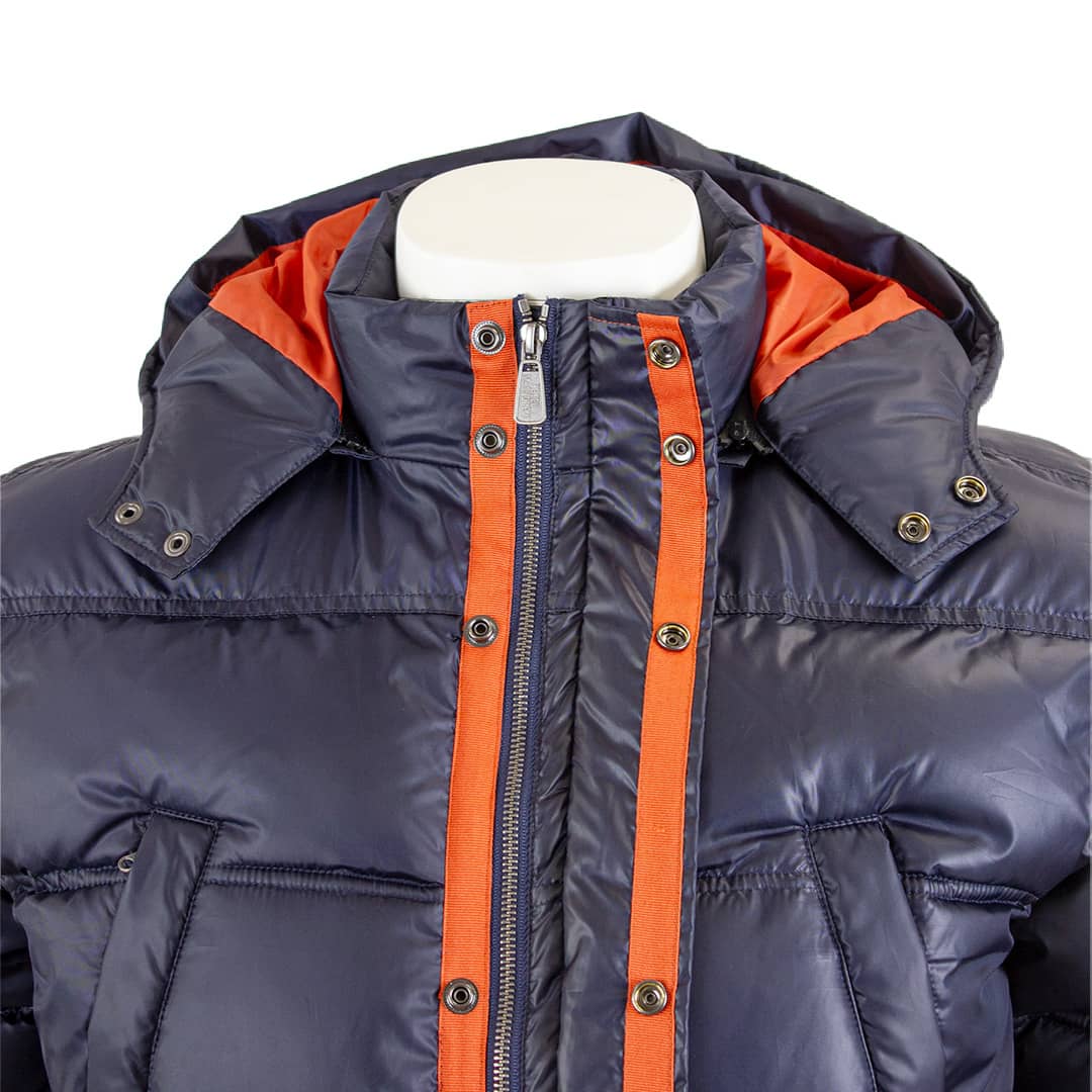 Parka bleu marine effet doudoune - Image 3