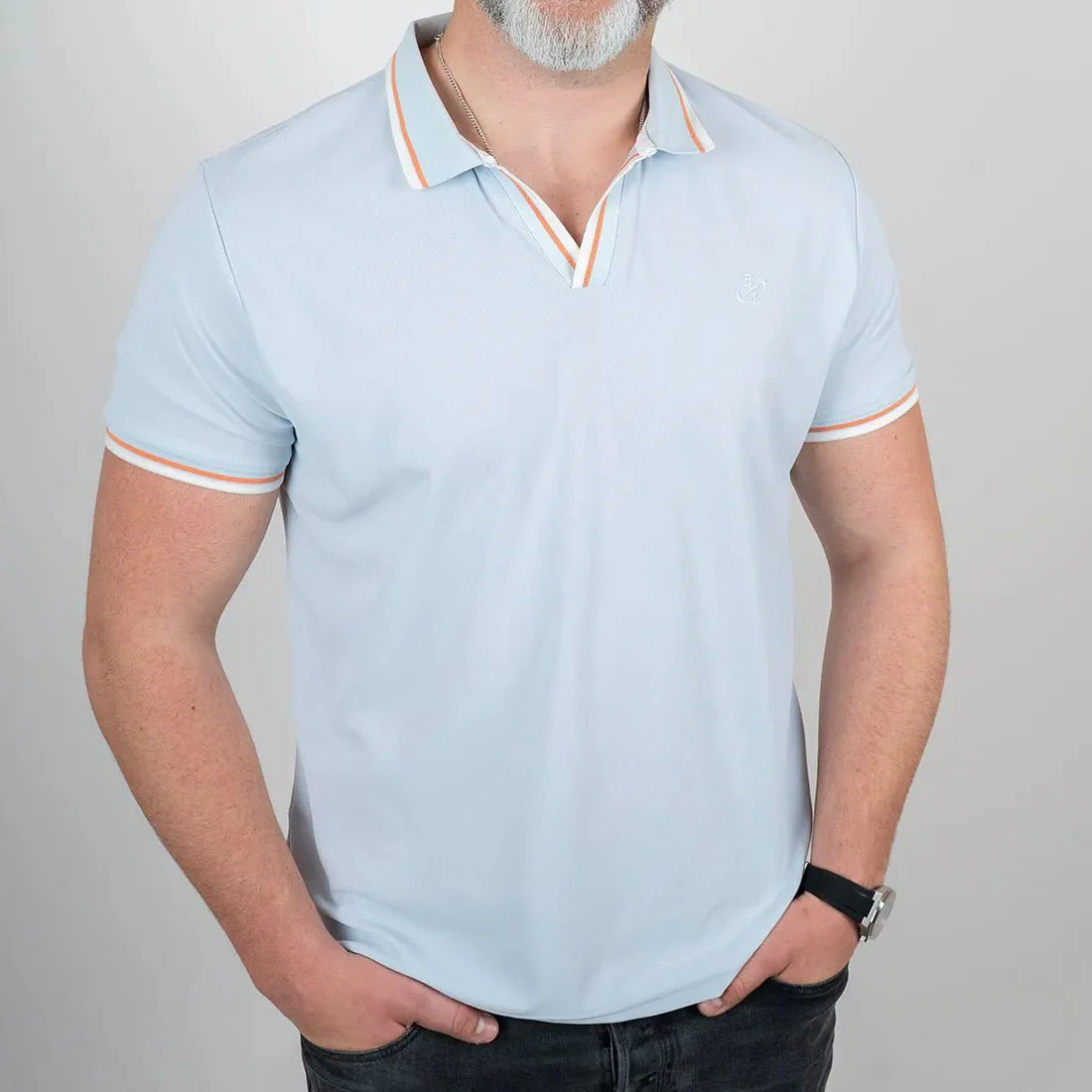 Polo anti UV bleu ciel - Image 2