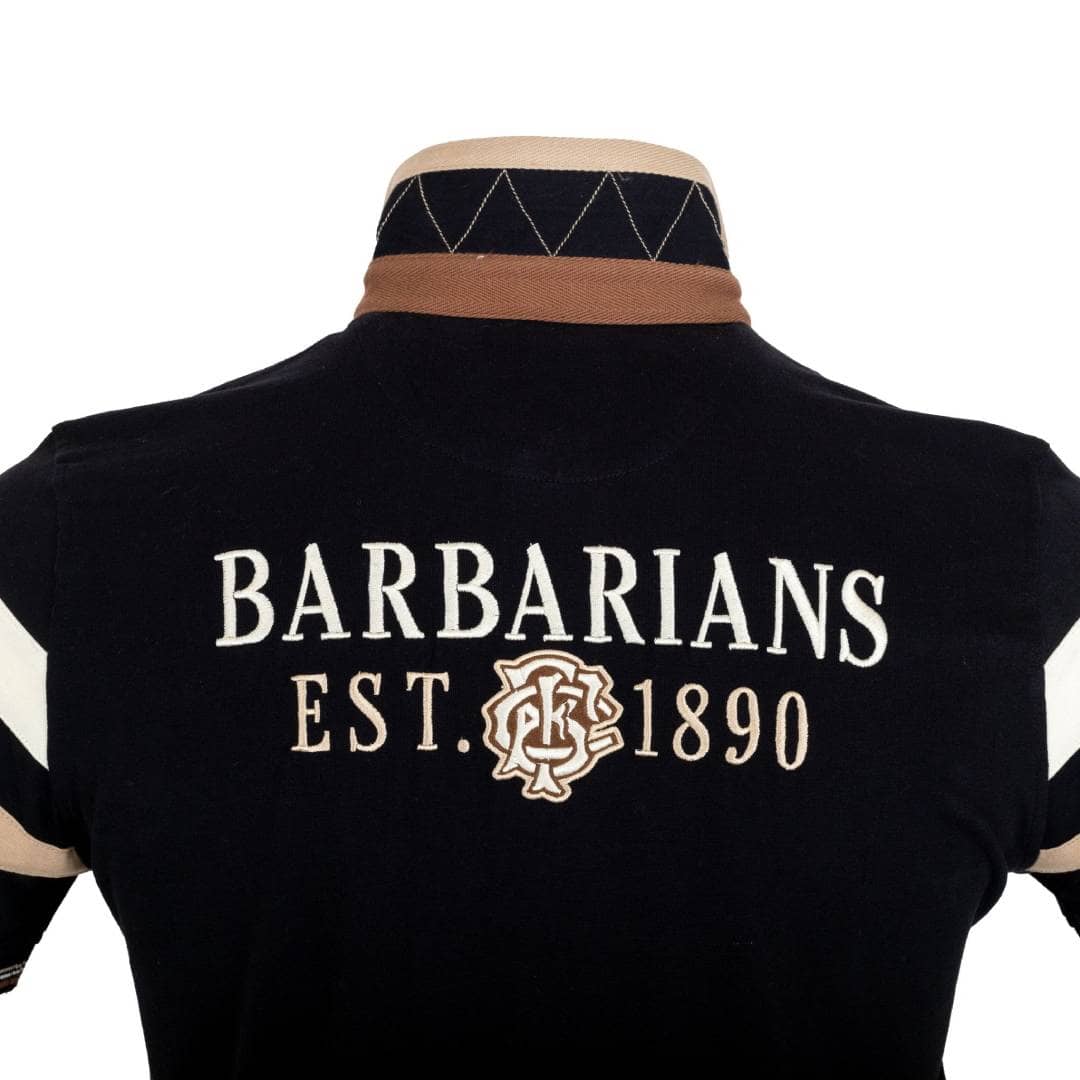 Polo noir surpiqué Barbarians BFC - Image 2