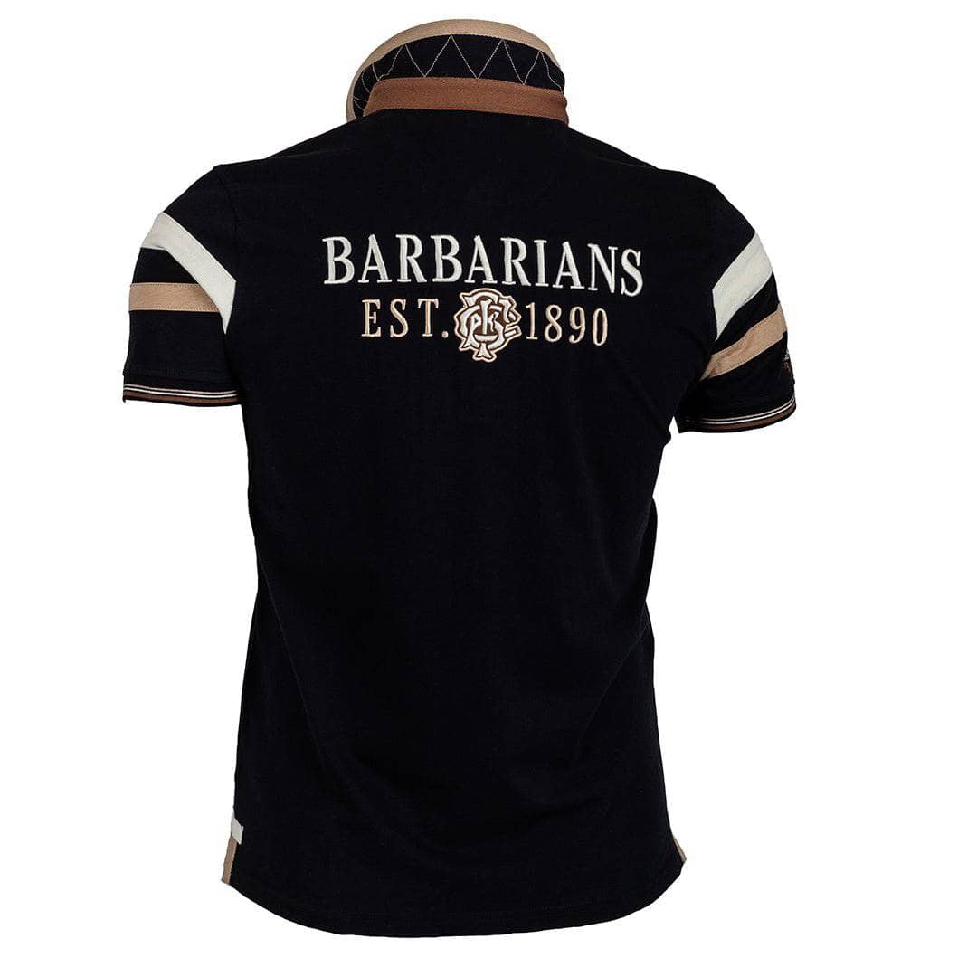 Polo noir surpiqué Barbarians BFC - Image 4