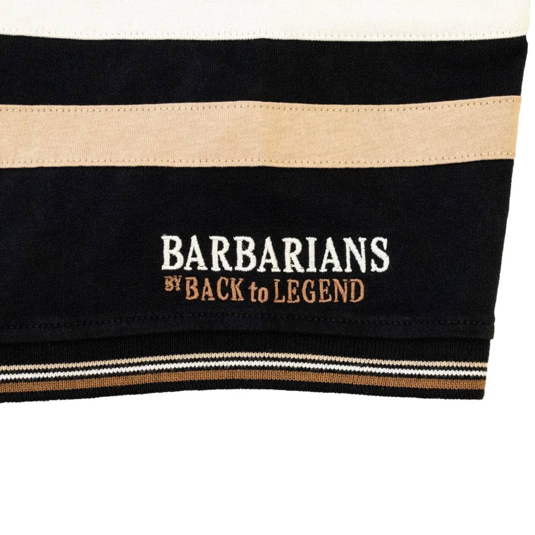 Polo noir surpiqué Barbarians BFC - Image 7