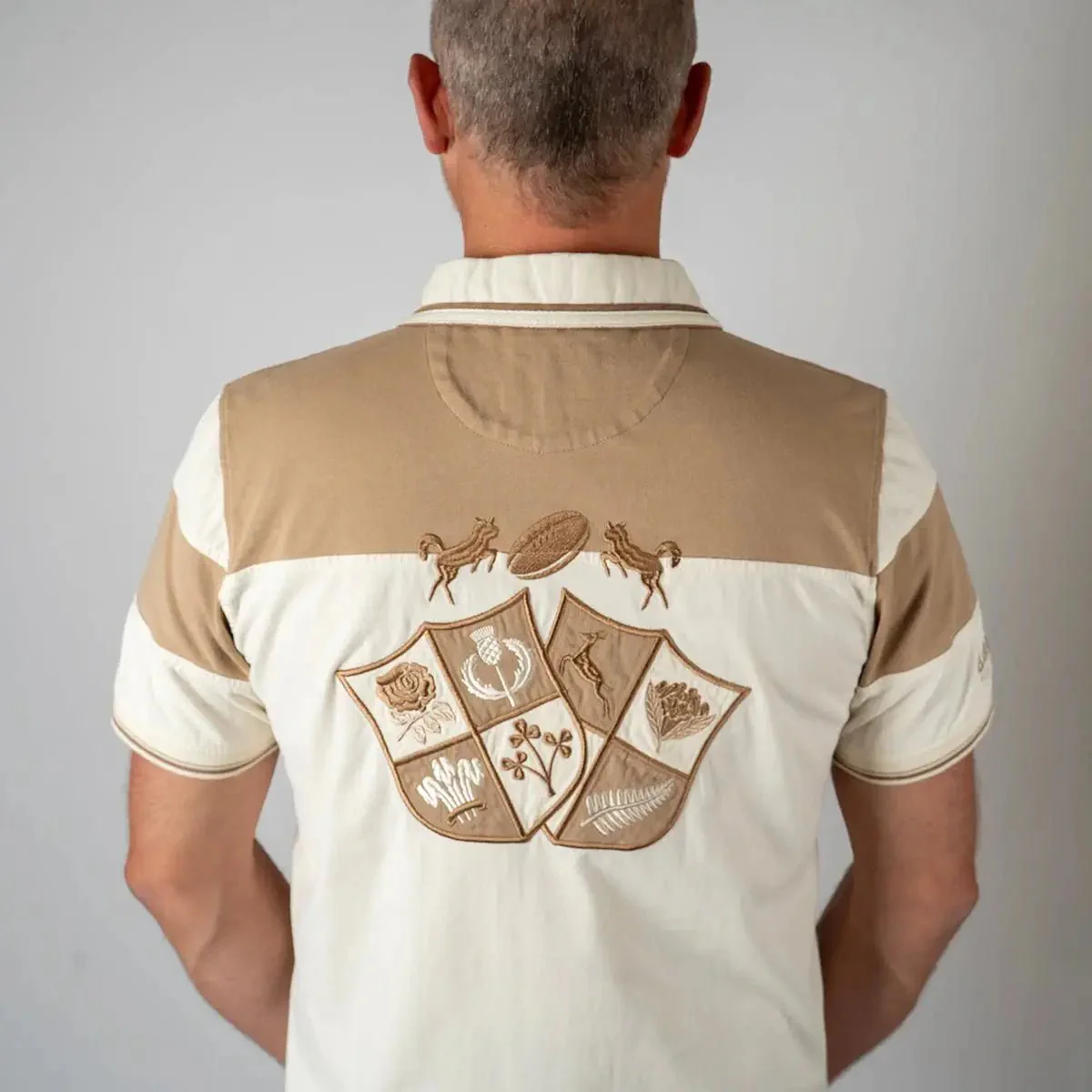 Polo Barbarians bicolore écru/beige - Image 2