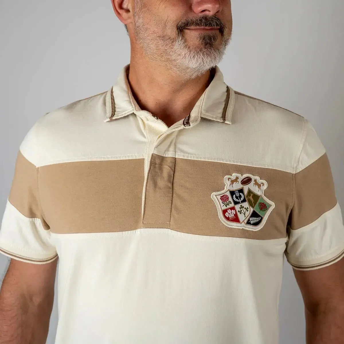 Polo Barbarians bicolore écru/beige - Image 3