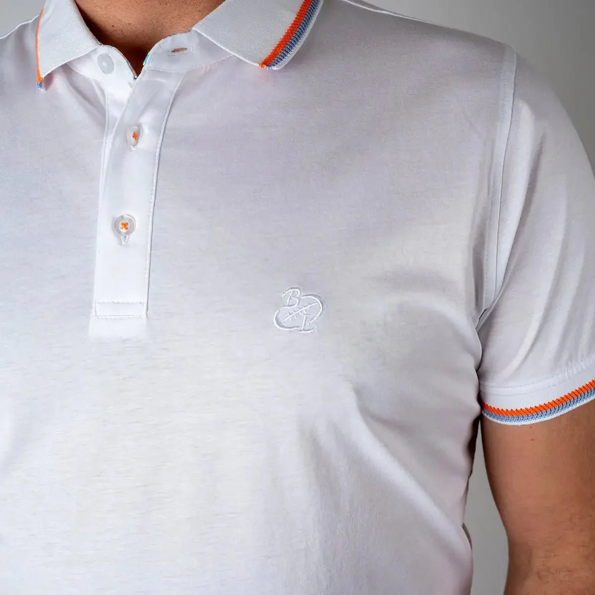Polo blanc mercerisé - Image 4