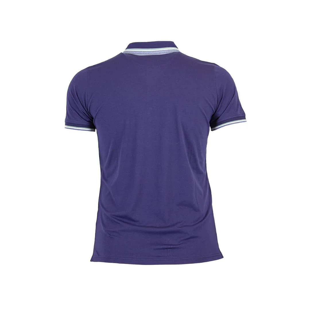 Polo bleu BL col rayé - Image 3