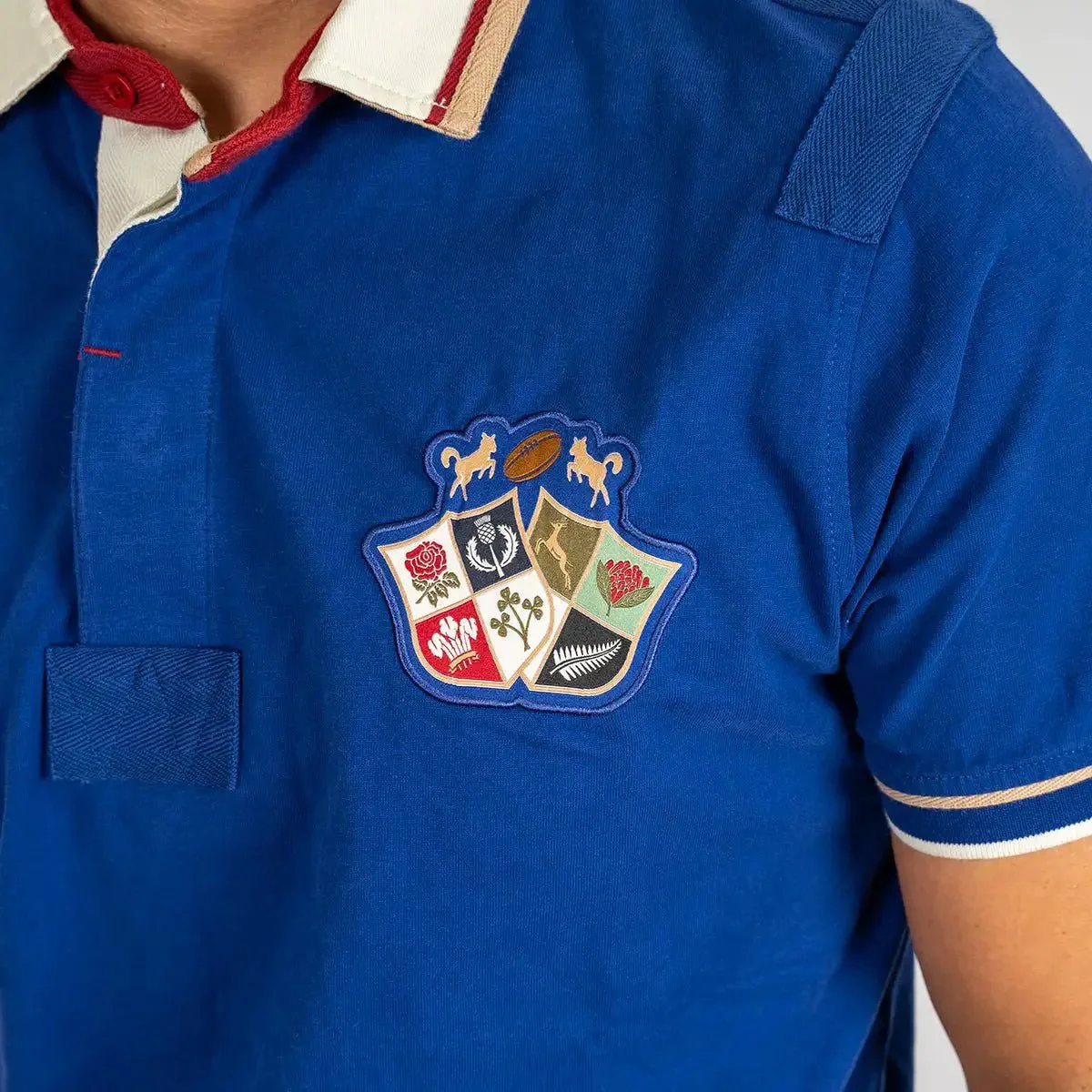 Polo bleu marine Barbarians multi-badge - Image 4