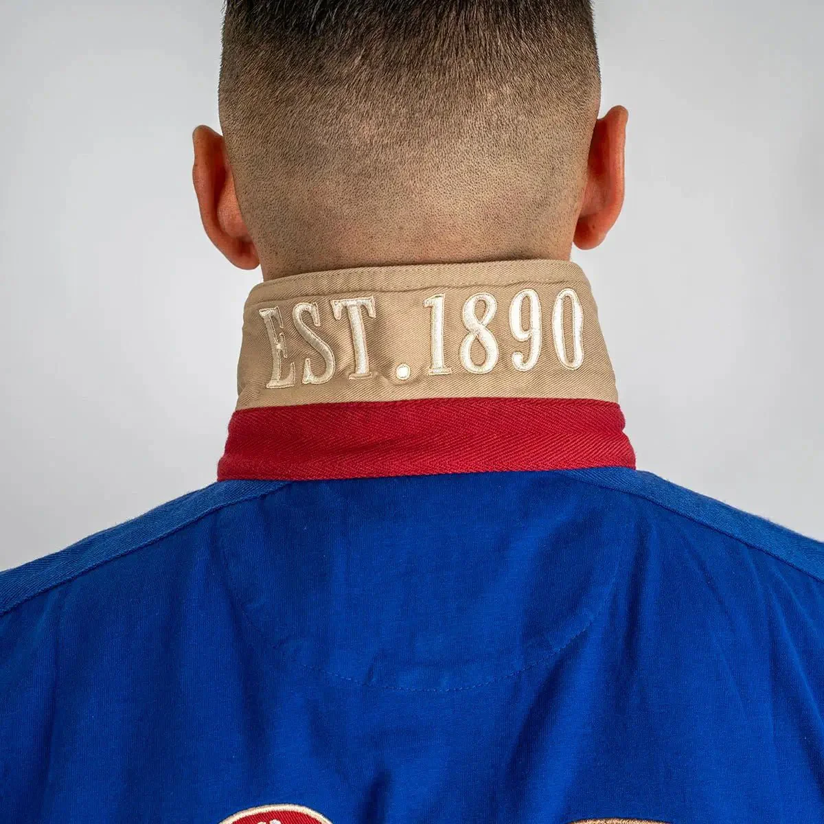 Polo bleu marine Barbarians multi-badge - Image 5
