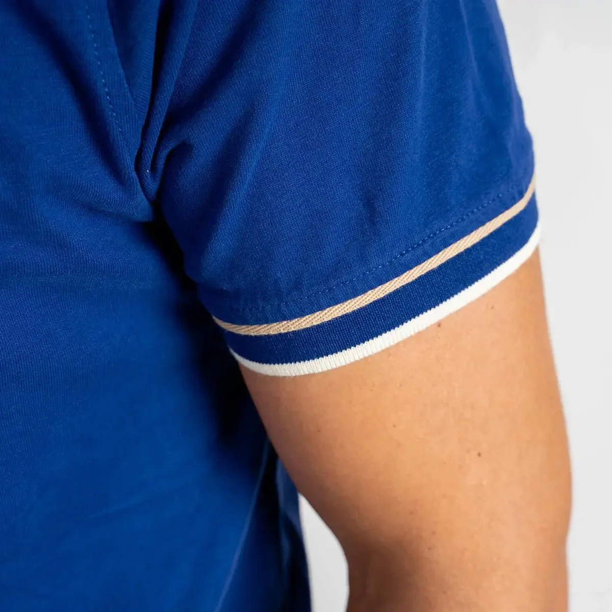 Polo bleu marine Barbarians multi-badge - Image 6