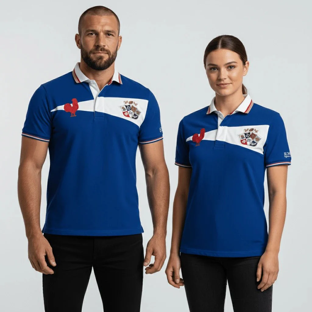 Polo bleu roi Barbarians (femme) - Image 4