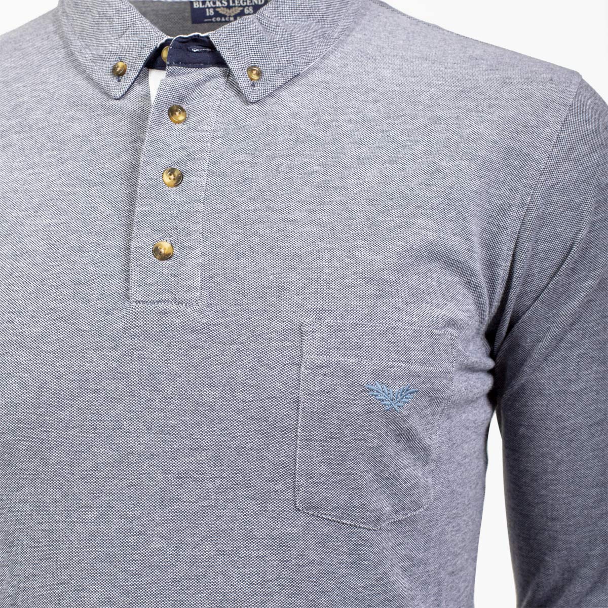 Polo chemise ml bleu marine - Image 2