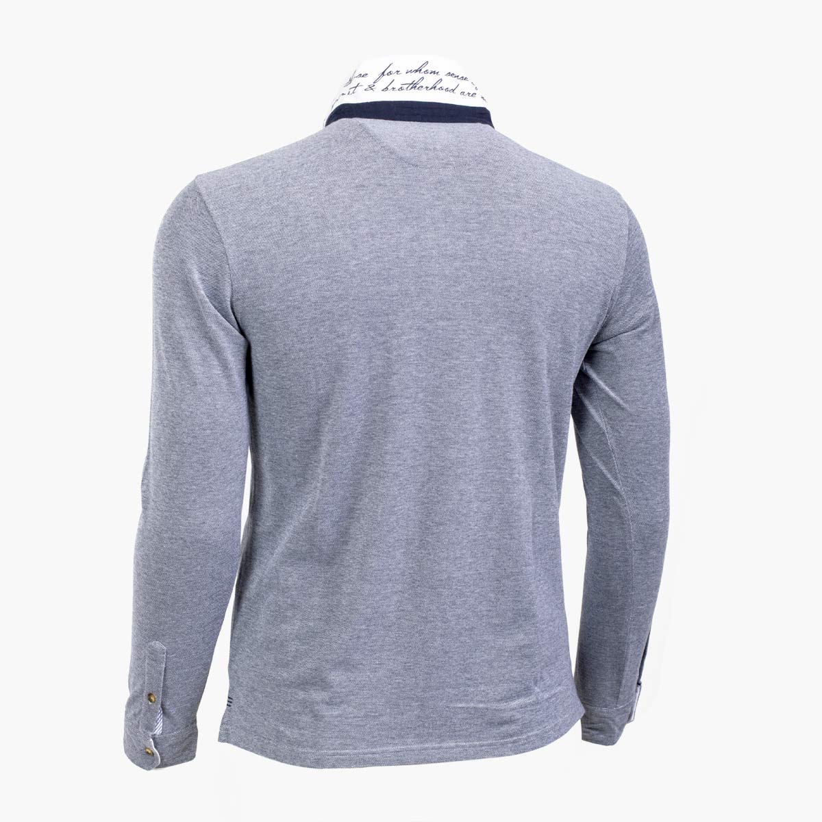 Polo chemise ml bleu marine - Image 3