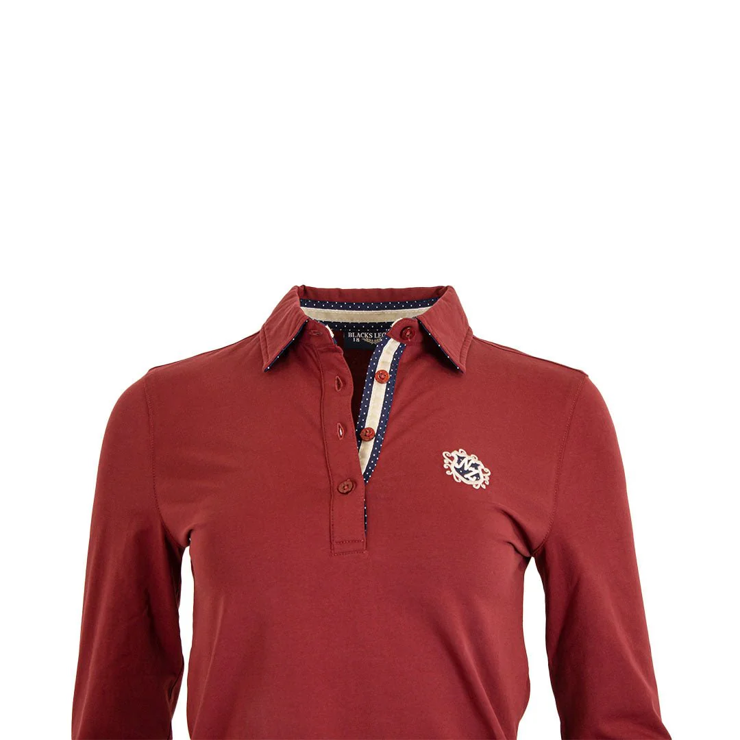 Polo femme ml bordeaux - Image 4
