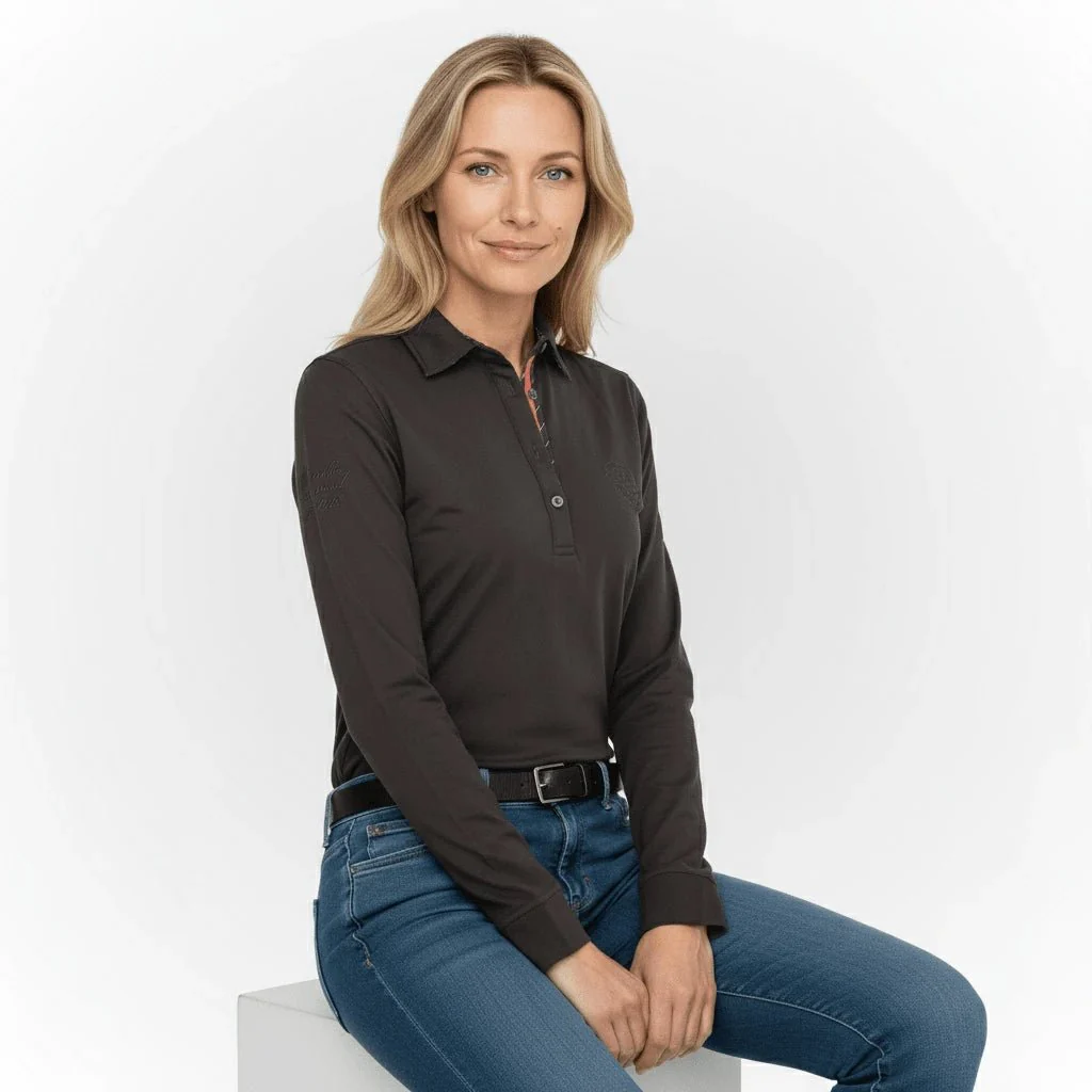 Polo femme ml noir