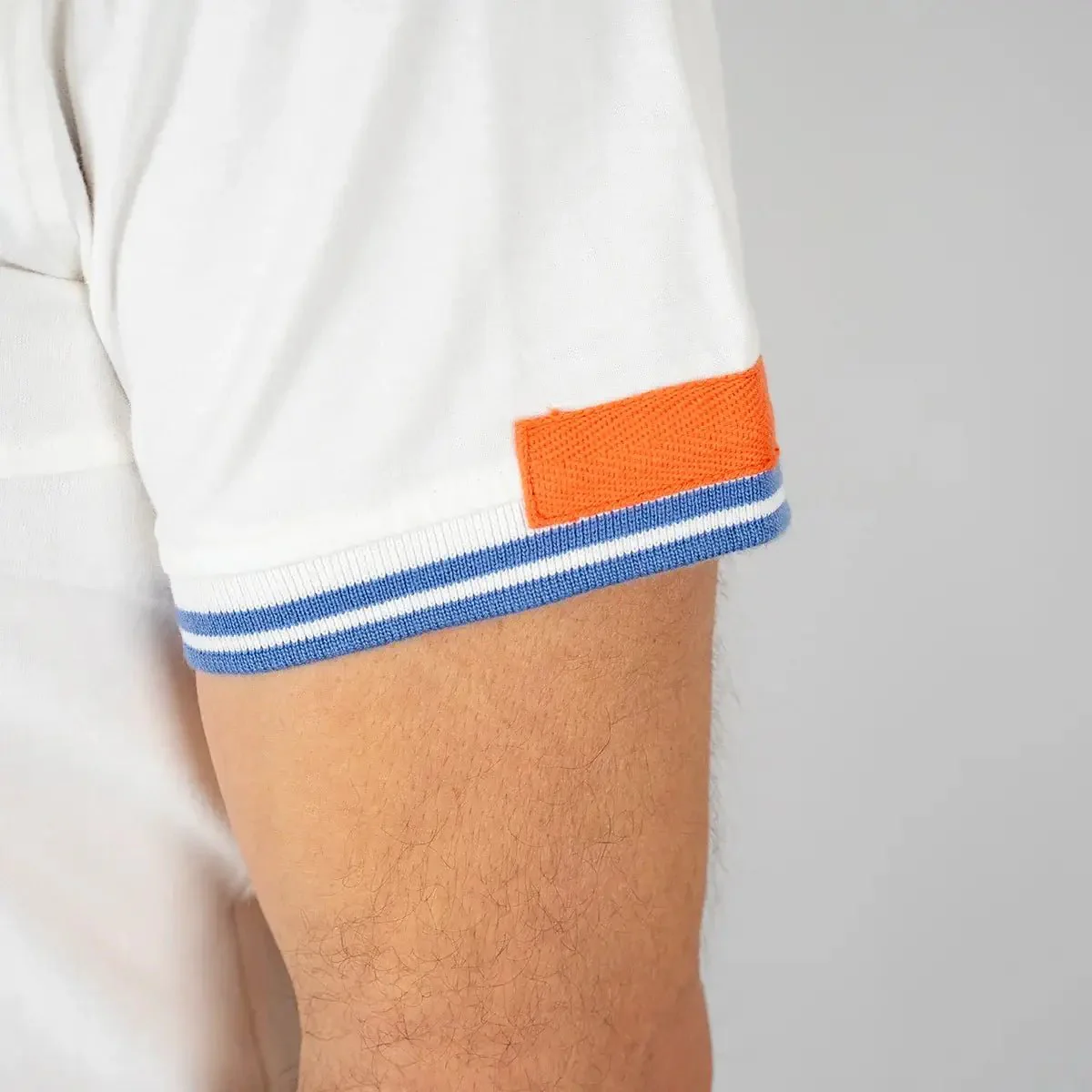 Polo jersey peau de pêche blanc n°9 - Image 3